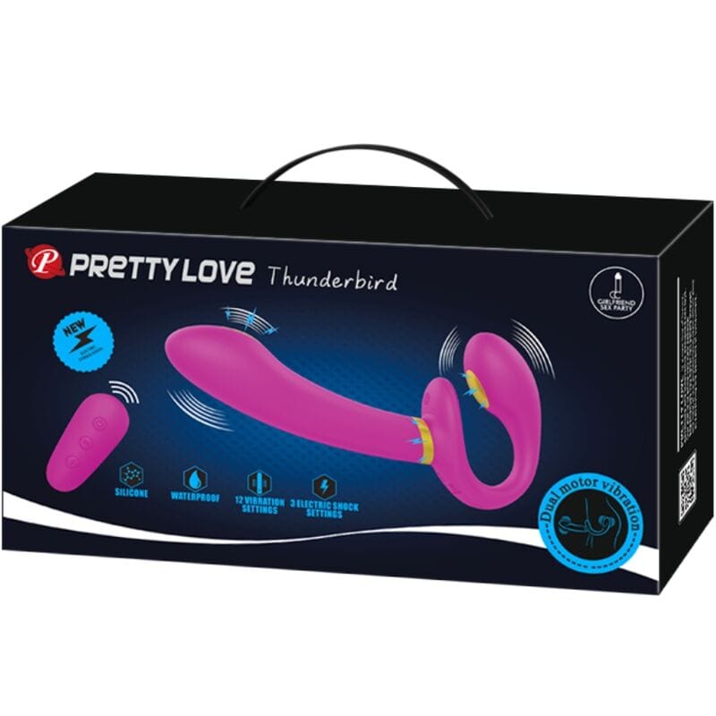 Strap-on Thunderbird Doppelter mit Fernbedienung Lila