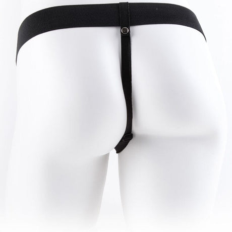 Strap-on Verstellbares Gurt mit Fernbedienung Realistischer Penis mit Hoden Weiß 17,8 x