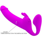 Strap-on Zanini Strapless 10 Vibrationen Lila – Ansicht 6