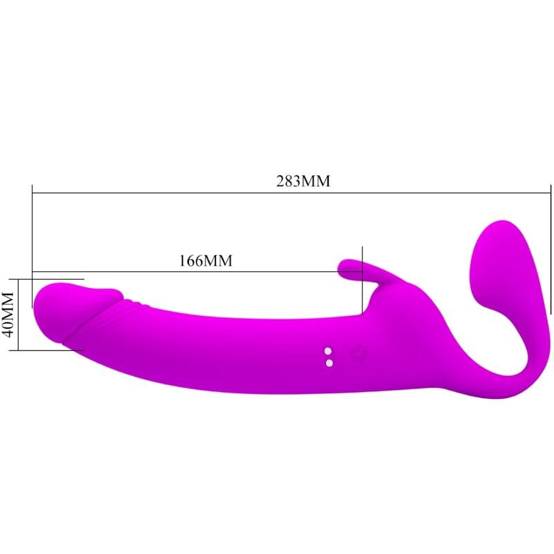 Strap-on Zanini Strapless 10 Vibrationen Lila – Ansicht 8