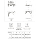 Strapsset Fashion Soledad BH + Höschen + Strumpfgürtel L/XL – Ansicht 4