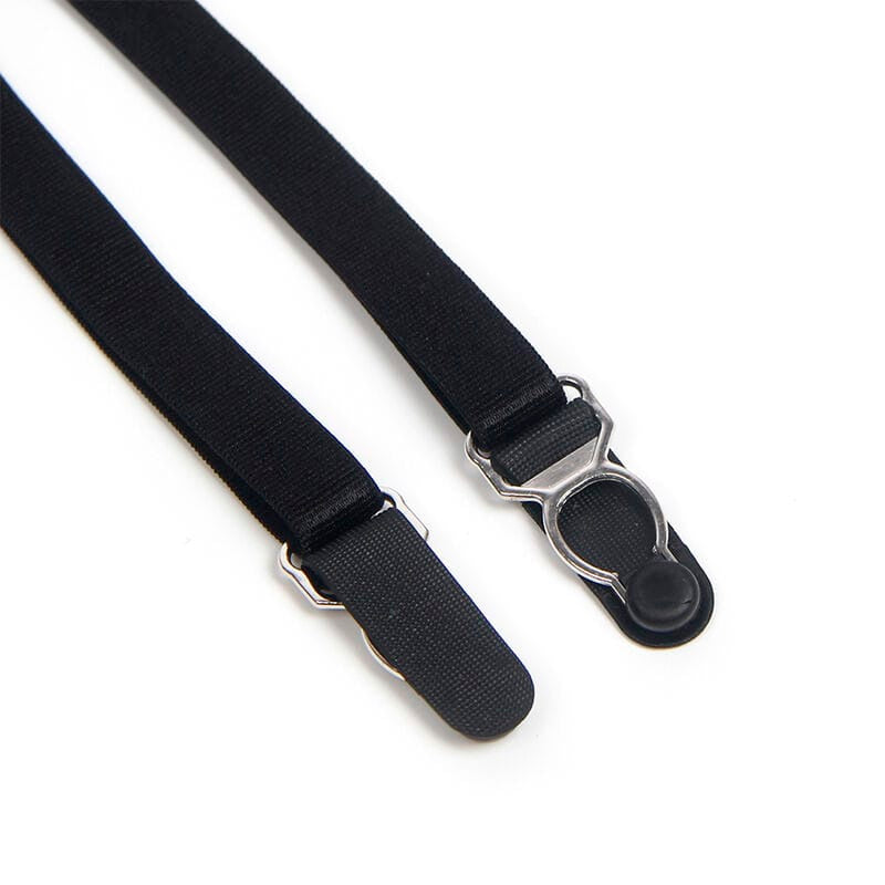 Strapsset Spitzen-Bodysuit mit Schleifen und Strapsen Schwarz L/XL