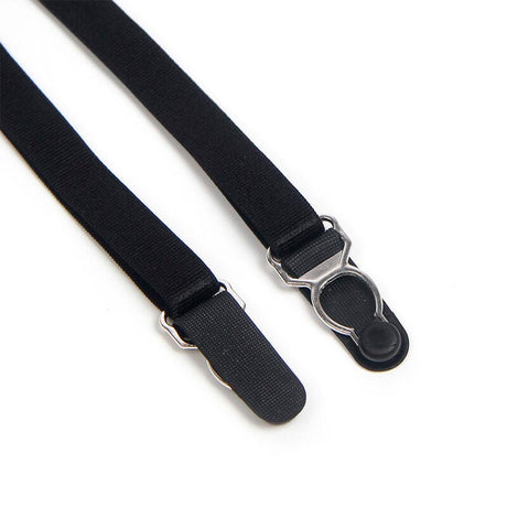 Strapsset Spitzen-Bodysuit mit Schleifen und Strapsen Schwarz S/M