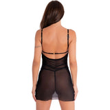 String Fashion Krolina Lc 90734 Chemise + Tanga Schwarz S/M