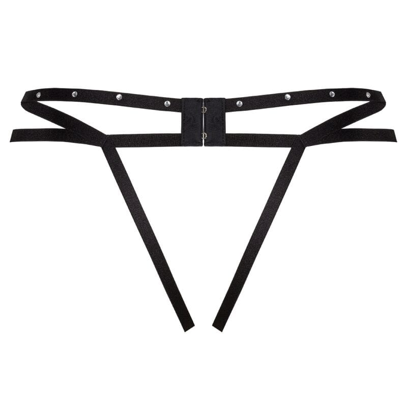 String Fashion Nomade Tanga mit Schrittfreien Schwarz