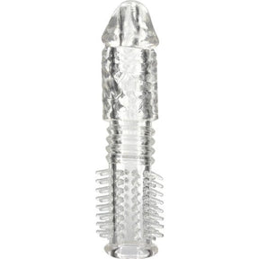 Strukturierte Silikon-Penishülle Transparent