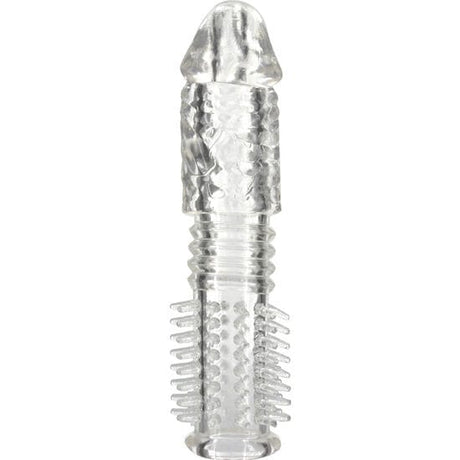 Strukturierte Silikon-Penishülle Transparent