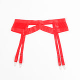 Strumpfband 955250 Roter Bondage-Bh mit Strumpfband-Set S/M
