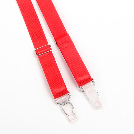 Strumpfband 955267 Roter Bondage-Bh mit Strumpfband-Set L/XL
