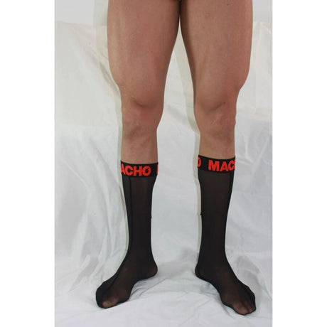 Strümpfe Dünne Socken Schwarz/Rot | Einheitsgröße