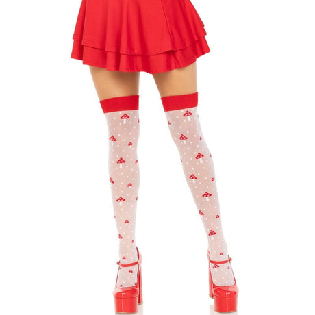 Strümpfe Pilz Hohe Socken Rot/Weiss
