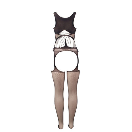 Subblime - 951900 Netz-Bodystocking ohne Schritt mit Cups und Offenen Schultern Schwarz Eine Grösse