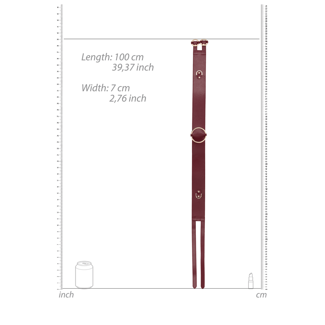 Taillengürtel Ouch mit Ring in Bordeaux und Petrol 100 und 110 cm – Ansicht 12