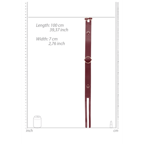 Taillengürtel Ouch mit Ring in Bordeaux und Petrol 100 und 110 cm – Ansicht 12