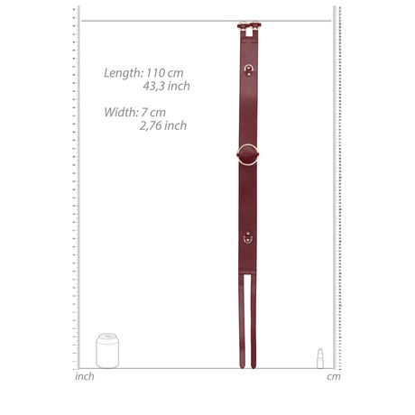 Taillengürtel Ouch mit Ring in Bordeaux und Petrol 100 und 110 cm – Ansicht 6
