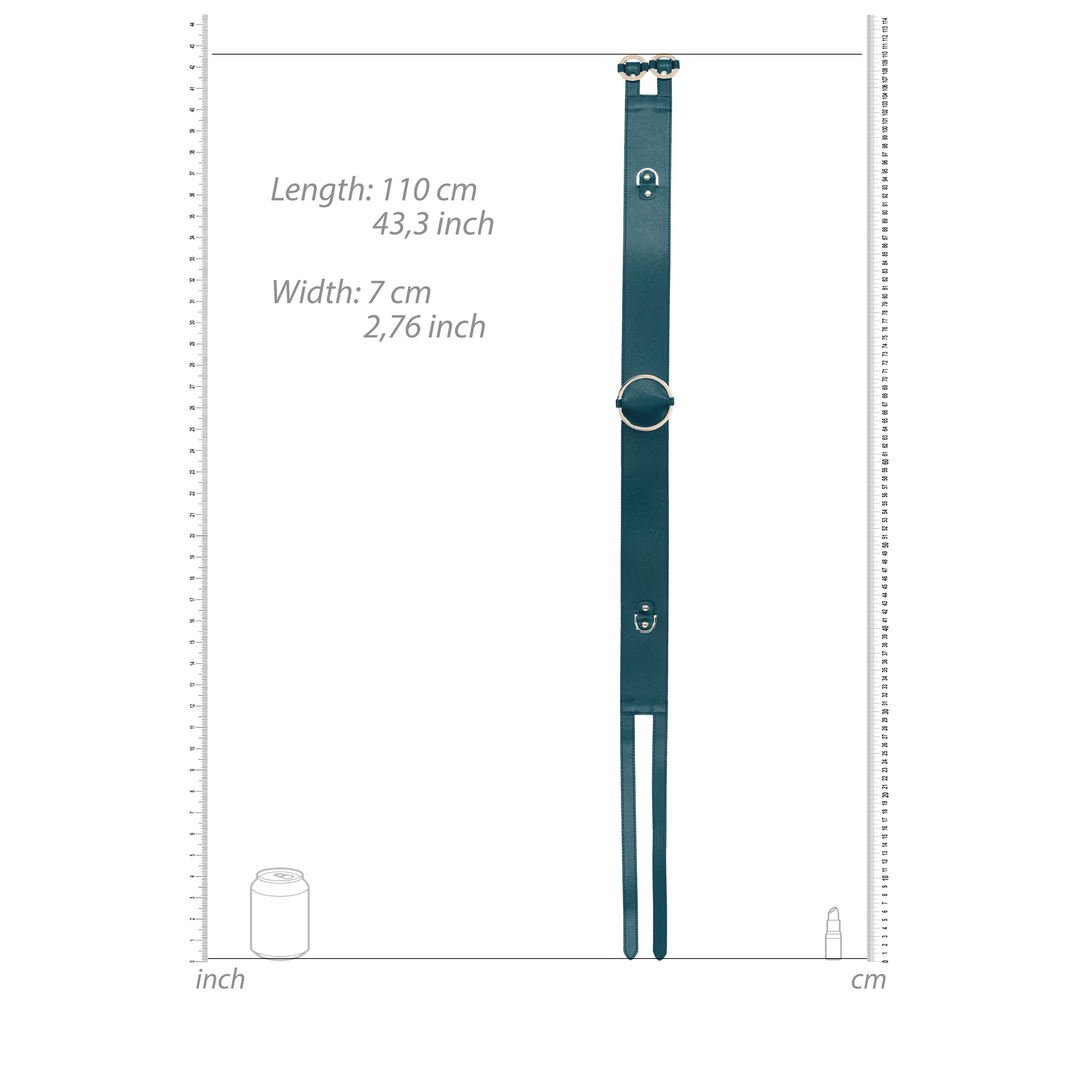 Taillengürtel Ouch mit Ring in Bordeaux und Petrol 100 und 110 cm – Ansicht 18