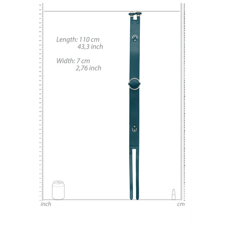 Taillengürtel Ouch mit Ring in Bordeaux und Petrol 100 und 110 cm – Ansicht 18