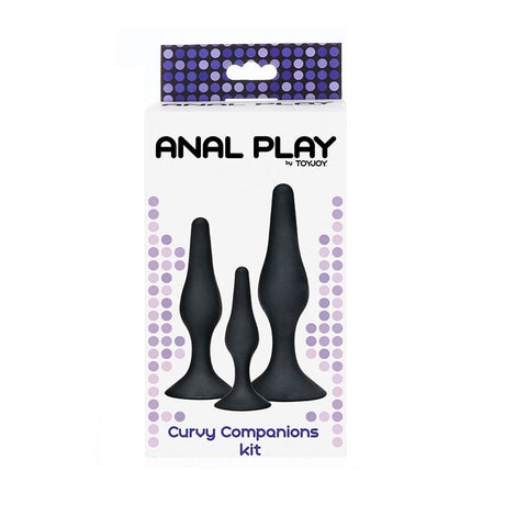 Toyjoy - Anal Play Curvy Companions Anal Plug 3 Stück Schwarz