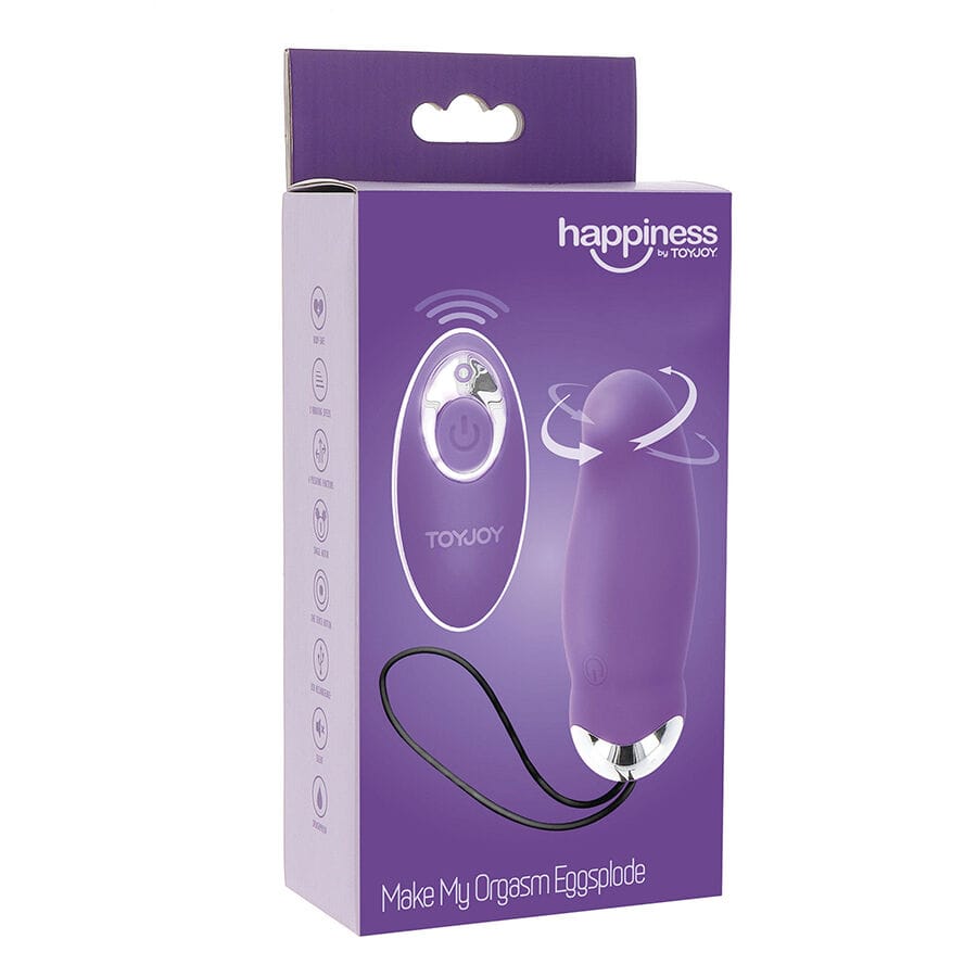Vibrator Happiness My Orgasm Eggsplode Lila mit Fernbedienung 8,9 x 3,1 cm.6