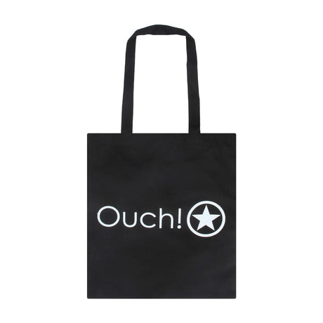 Tragetasche Ouch aus Baumwolle mit Aufdruck Schwarz 35 cm – Ansicht 2