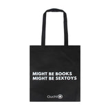 Tragetasche Ouch aus Baumwolle mit Aufdruck Schwarz 35 cm