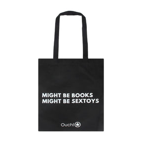 Tragetasche Ouch aus Baumwolle mit Aufdruck Schwarz 35 cm