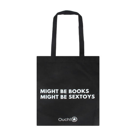 Tragetasche Ouch aus Baumwolle mit Aufdruck Schwarz 35 cm