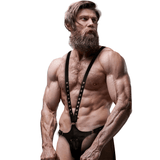 V-Förmiger Harness aus Ökoleder für Herren