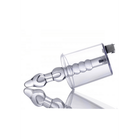 Vakuumzylinder Tom of Finland Anal Rosebud mit Perlenstab Acryl Transparent 8,9 cm – Ansicht 4