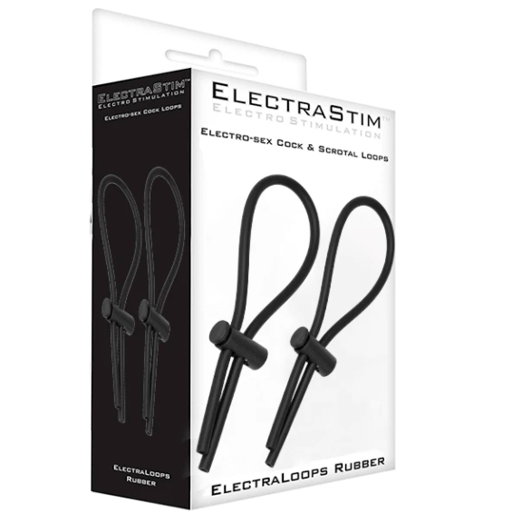 Verstellbare Elektro-Schlaufen für Penis und Hoden aus Gummi Ø 2,75 cm – Ansicht 2
