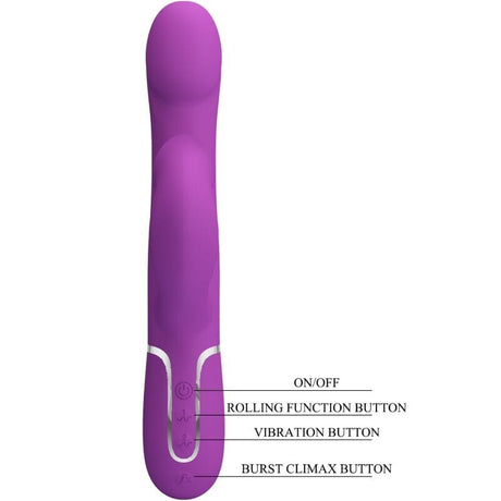 Vibrator 4 in 1 Multifunktionsvibrator & Stimulator Lila