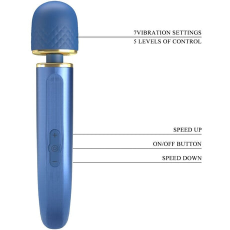 Vibrator 7 Vibrationsmodi Blau 24 x 4,8 cm