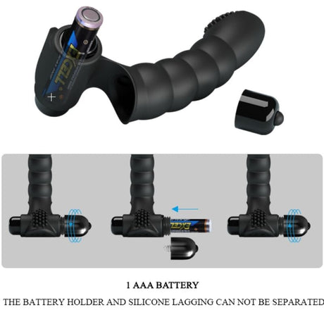 Vibrator Alexander Fingervibrator 10 Vibrationen Schwarz 10 cm