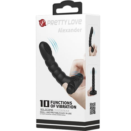 Vibrator Alexander Fingervibrator 10 Vibrationen Schwarz 10 cm