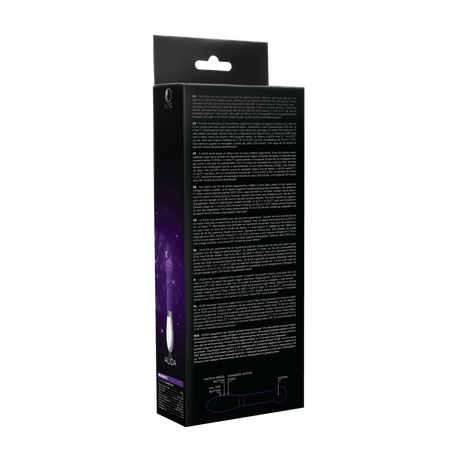 Vibrator Alida gerippt mit Akku Violett 21,1 x 3,6 cm – Ansicht 3