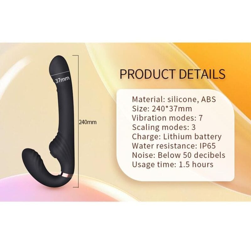 Vibrator Allow doppelt mit Rotation und Stoßfunktion Schwarz – Ansicht 8