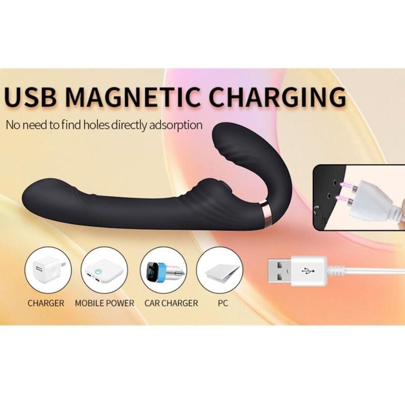 Vibrator Allow doppelt mit Rotation und Stoßfunktion Schwarz – Ansicht 7