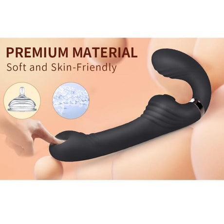 Vibrator Allow doppelt mit Rotation und Stoßfunktion Schwarz