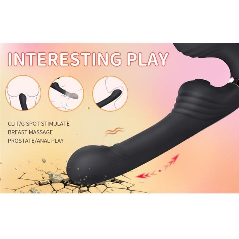 Vibrator Allow doppelt mit Rotation und Stoßfunktion Schwarz – Ansicht 5