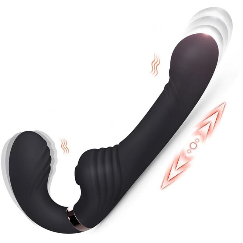 Vibrator Allow doppelt mit Rotation und Stoßfunktion Schwarz