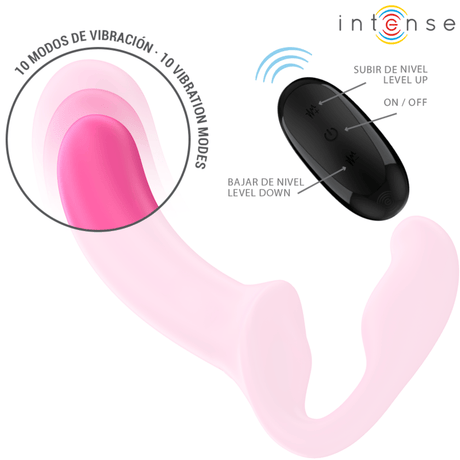 Vibrator Amy Doppelvibrator Rosa Fernbedienung 20 cm