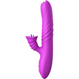 Vibrator Angelia Multifunktionsvibrator Doppelzunge Violetter Wärmeeffekt