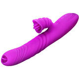 Vibrator Angelia Multifunktionsvibrator Doppelzunge Violetter Wärmeeffekt