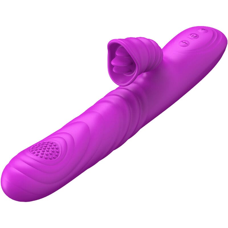 Vibrator Angelia Multifunktionsvibrator mit Stimulierendem Zungenvioletten Wärmeeffekt