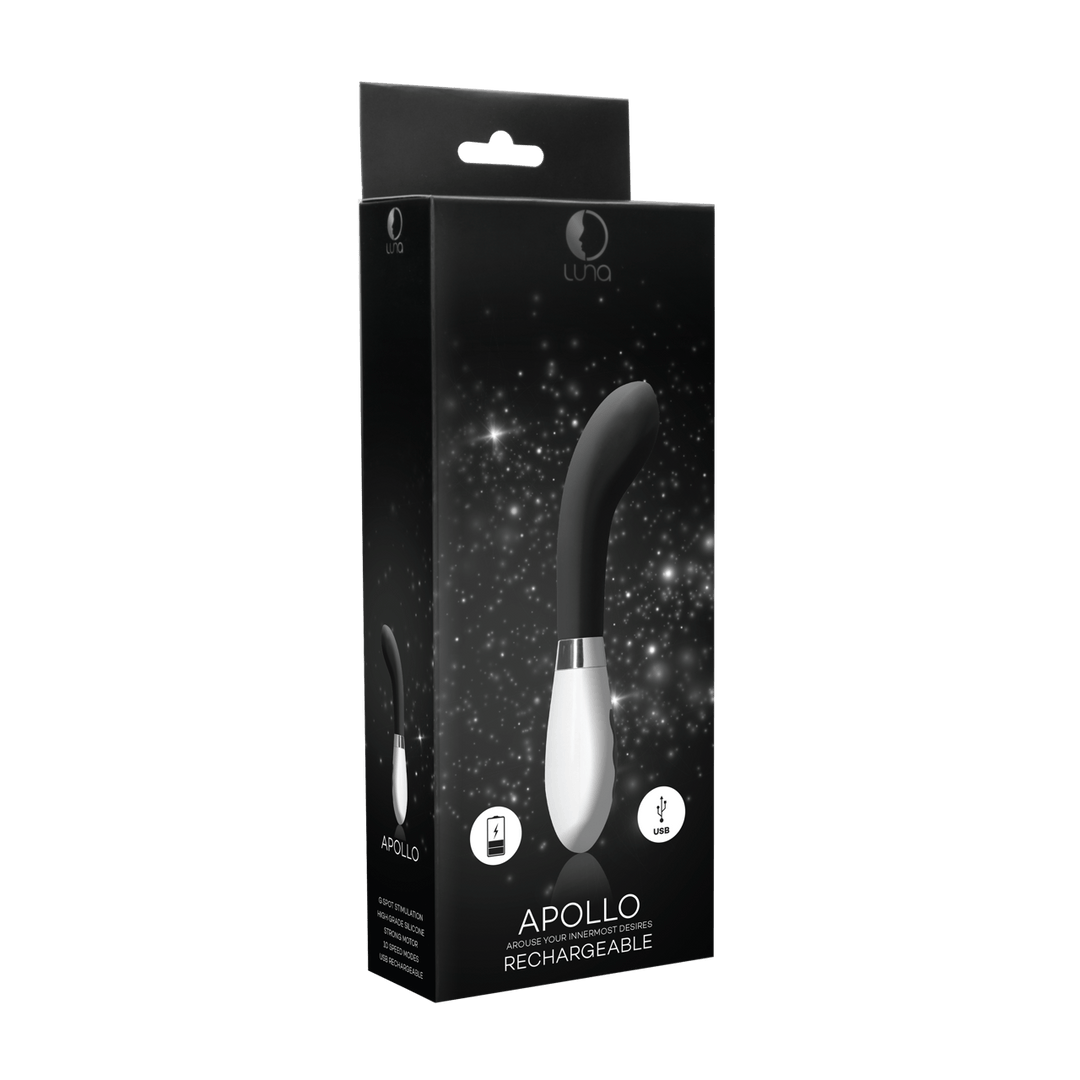 G-Punkt-Vibrator Apollo mit Akku Schwarz 11,5 x 3,5 cm – Ansicht 2