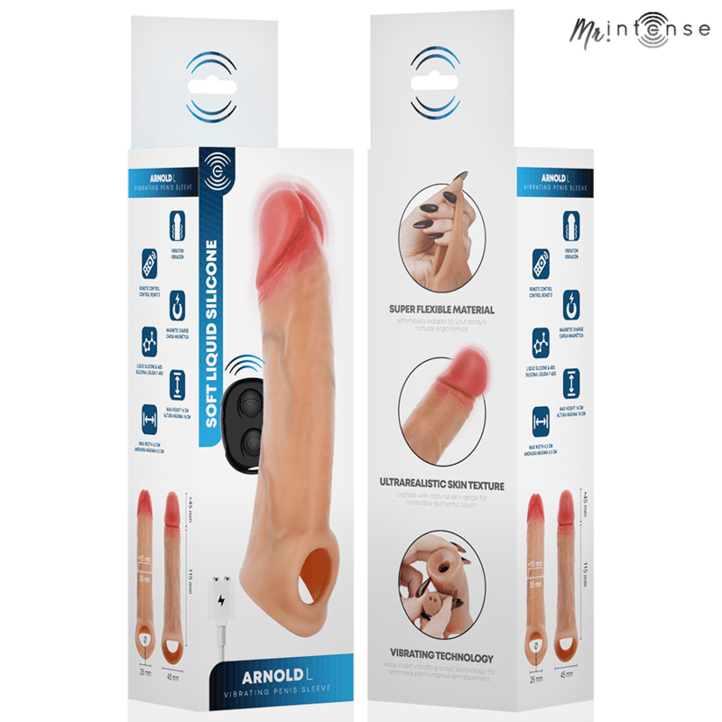 Vibrator Arnold L Penishülle aus Silikon mit Fernbedienung 16 cm Ø 4,5 cm – Ansicht 7