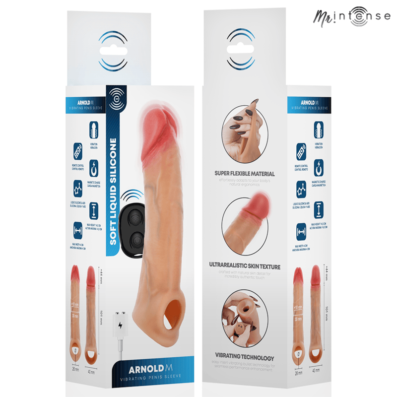 Vibrator Arnold M Penishülle aus Silikon mit Fernbedienung 14,5 cm Ø 4 cm – Ansicht 8