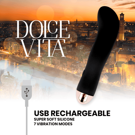 Vibrator Aufladbarer Zwei Schwarz 7 Geschwindigkeit
