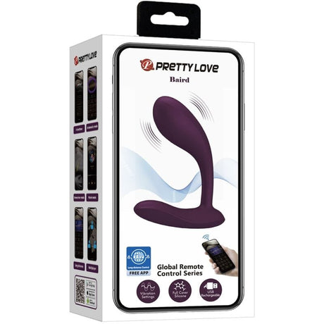 Vibrator Baird g-Spot 12 Vibrationen Wiederaufladbar Lila App