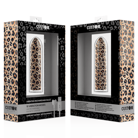 Vibrator Bullet Leopard aufladbar 6,25 x 2 cm